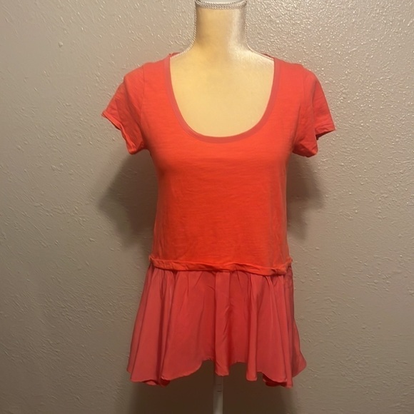 Anthropologie Postmark West End Peplum Tunic Tee Size M - Picture 2 of 6
